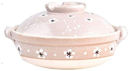 Cacerola, cazuela Redonda Grande de cerámica, Olla de cocción Lenta con Dos Asas y Tapa, Ideal para cocinar, rociar u Hornear