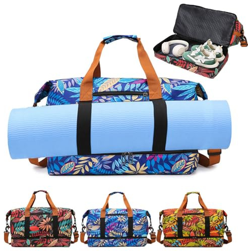 Aikelai Yogatasche groß Damen,Yogamattentasche Damen,Taschen für Yogamatten,Sport Tasche Damen Fitness,Sporttasche Damen,Yogatasche für Matte und Zubehör