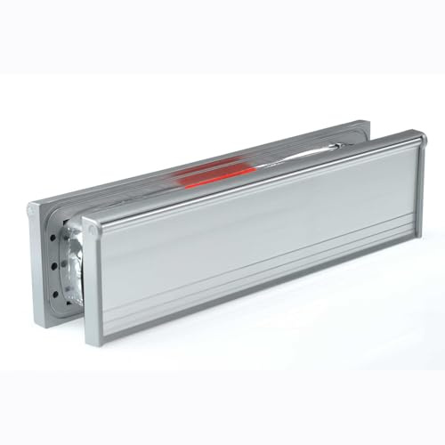 Keypak 12 (30.6cm) Letter Box Fits 40–80mm 180° Opening (Silver)