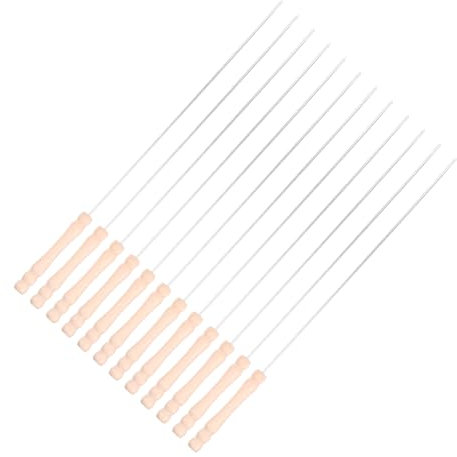 TOYANDONA 12pezzi Spiedini Per Barbecue in Bastoncini Lunghi Per Barbecue Forchette Per Utensili Per Manico Ergonomico