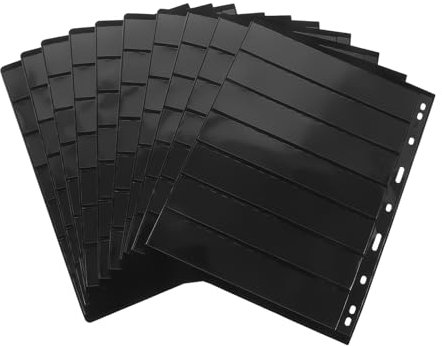 Gadpiparty Album Di Francobolli e Porta Monete 10 Fogli in Pvc Trasparente Doppio Lato Riutilizzabili Per Collezionisti e Appassionati, Pagine Lisce Ad Alta Trasparenza Per Esposizione e Conservazione