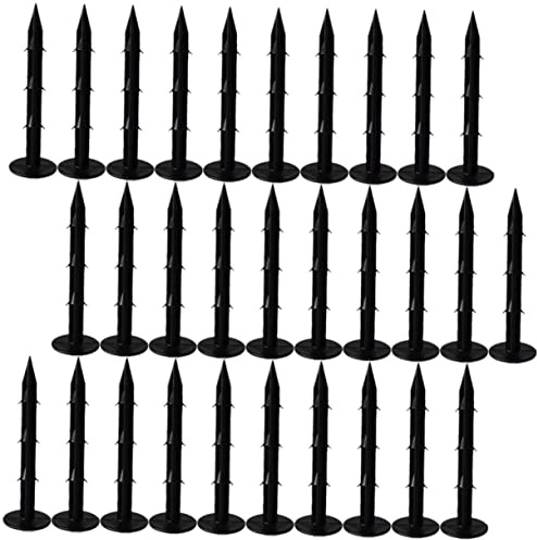 Hemobllo 100 Pièces Piquets de Jardin Plastique Lot pour Fixation de Tissus de Paillage Gazon Synthétique de Outils de Jardinage Extérieur