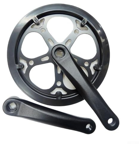 Solaughguy Einzel-Kettenblatt-Kurbelgarnitur für Vierkant-Tretlager, 48T/40T/52T, 170 mm, Kurbelarm-Set, kompatibel mit Mountainbike, Rennrad, E-für-Fahrrad, (48T)