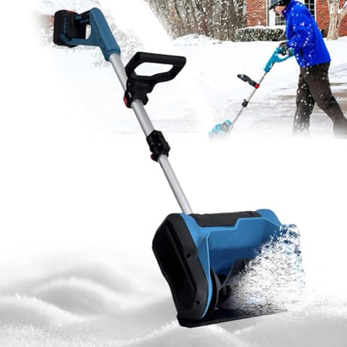 Electric Snow Blower, Cordless Snow Shovel 21V/3.0Ah, Adjustable Handle, 31Cm Cleaning Width, Electric Snow Sweeper for Home and Patio