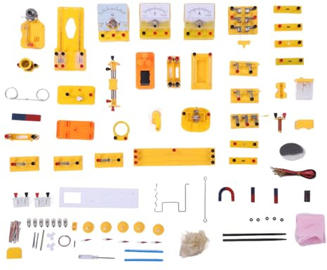 OPPWONG Physik-, Stromkreis- und Magnetismus-Experimentierkasten, Elektromagnetismus-Kit, Ausführliches Handbuch mit Ohm-Gesetz und Elektromagnetischem Induktionslernen, Ideal für Oberstufenschüler