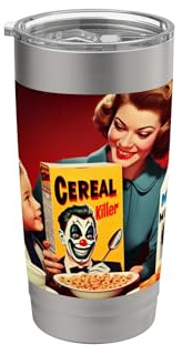 Cereal (Serial) Killer Phonetic Punk Horror Core Mid-Century Doppelwandiger Edelstahl-Thermobecher