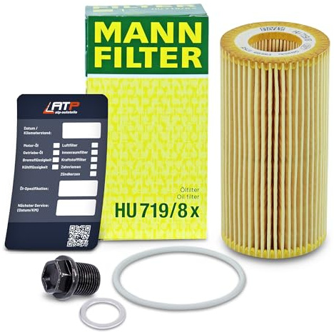 1x Ölwechsel Set - MANN ÖLFILTER + Ölablass-Schraube + LIQUI MOLY Ölwechsel-Anhänger