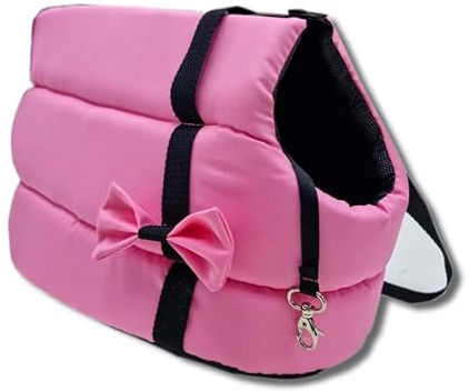 Odolplusz - Borsa per il trasporto di cani e gatti elegante, lavabile, misure XS, S, M, L, colore rosa