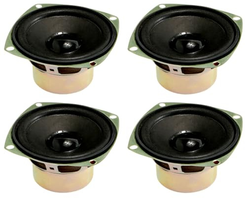 sourcing map 10W 4 Ohm 3 Inch 78x78x39mm Anti-magnetic Speaker Tweeter Speakers 4pcs
