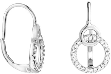 SOFIA MILANI - Damen Ohrringe 925 Silber - mit Zirkonia Steinen - Kreis Creolen - 20806