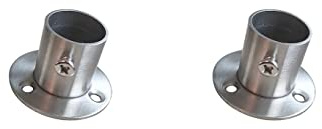 Flangia levigata in acciaio inox, collegamento a flangia da parete (19 mm).