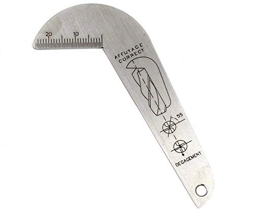 Faderr Jauge de forage, jauge d'angle de meulage, rapporteur d'angle, affûtage de 118 degrés, outil de mesure en acier inoxydable