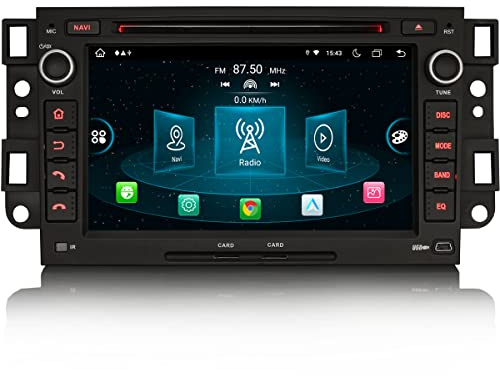Erisin Android 14 8-Kern 4GB+64GB 7 Zoll Autoradio Mit GPS Navi für Chevrolet Aveo Captiva Epica HD Multimedia Bluetooth Navigation Touchscreen CarPlay Android Auto DAB+ WiFi 4G FM Radio A2DP OBD2