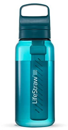 LifeStraw Go Serie - BPA-freie Trinkflasche mit Wasserfilter für Reisen und den täglichen Gebrauch - entfernt Bakterien, Parasiten, Mikroplastik und verbessert den Geschmack