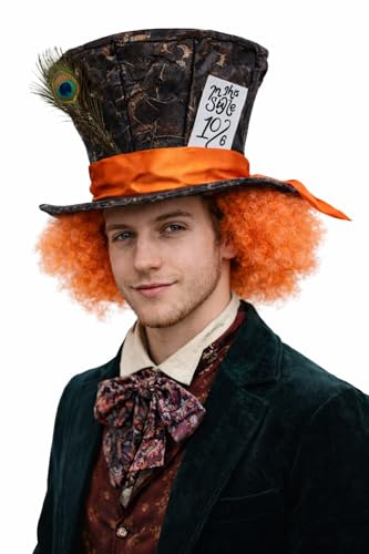 The Dragons Den Adults Mad Hatter Top Hat Wonderland Fancy Dress Costume Accessory [One Size]