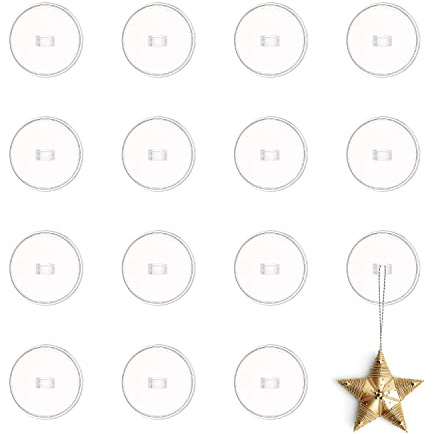 DBALL 100 Stücke Deckenhaken Selbstklebend Klebehaken Transparent Deckenhaken ohne Bohren Rund Klein für Küche Bad Wand Tür Decke zum Aufhängen Schlafzimmer Dekorative Bad (2cm Durchmesser)