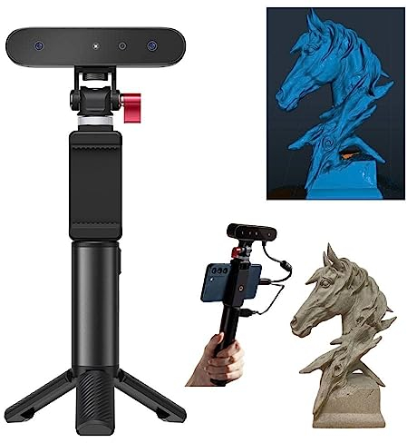 Creality CR-Scan Ferret Scanner 3D avec précision de 0,1 mm, double mode, scanner portatif avec fréquence d'images jusqu'à 30 FPT, 3D pleine couleur, prend en charge les statues de taille moyenne