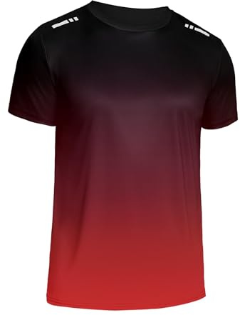 Weardear T-Shirt de Sport pour Hommes Chemise Fonctionnelle Chemise d'entraînement Respirante à séchage Rapide Chemise de Course à Manches Courtes