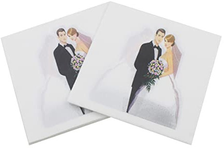 Ciieeo 100 Stücke Hochzeit Gewebe Muster Kosmetiktücher Druck Servietten Für Party Bankett