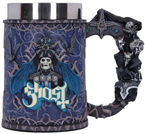 Nemesis Now Ghost Papa Emeritus Evolution Bierkrug, 15,5 cm, Harz, offizielles Geisterartikel, Geisterband-Bierkrug, gegossen aus feinstem Harz, fachmännisch handbemalt | Harz, offizieller Geisterartikel, Geister-Bierkrug, Geisterband-Bierkrug, gegossen aus feinstem Harz, fachmännisch handbemalt