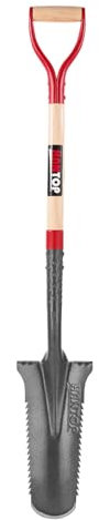 Drain Spade Sharpshooter Shovel Garden Spades Narrow Shovels for Digging&Metal Detecting,44 inches