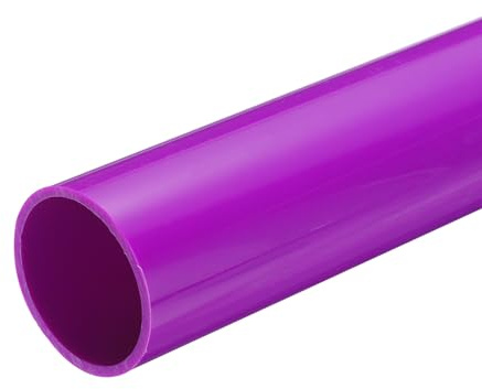 QUARKZMAN 2 Pollici Tubi Rigido Rotondo in PVC 45,2mm ID 50mm OD 330mm/13 Viola Alto Impatto per Manicotto Cavi Tubi dell'Acqua