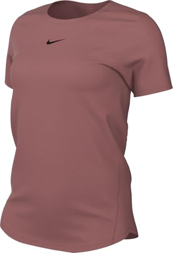 Nike Damen One Classic Df Ss T-Shirt, Canyon Pink/Black, L