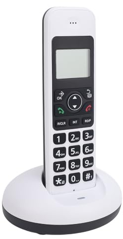Téléphone sans Fil, Haut-Parleur Duplex Intégral avec Identification de L'appelant, Sourdine, Recomposition et Mains Libres, Grand Bouton, Téléphones Fixes pour Personnes âgées