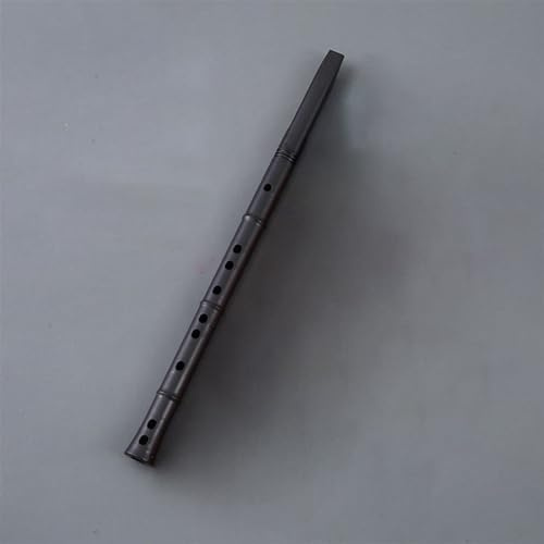 Bambusflöte Professionelle Vertikale Flöte 6 Löcher Professionelle Alt-Bitter-Bambusflöte Für Anfänger Ohne Fundament(Black,C Key)