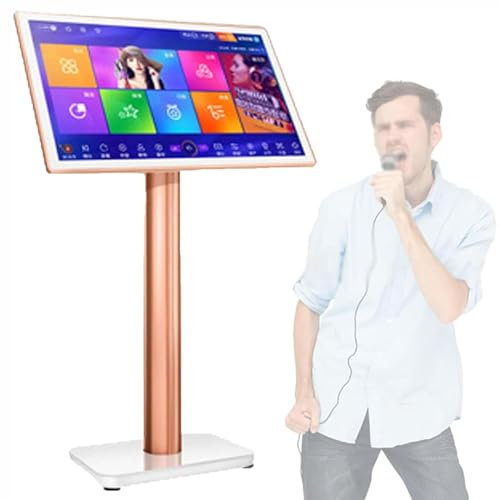 GHRERTX Sistema de Karaoke Profesional, máquina de Karaoke con Pantalla táctil capacitiva de Alta definición 4K de 22 Pulgadas con micrófono inalámbrico, función de Amplificador de Potencia(1TB)