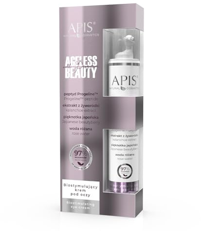 Apis AGELESS BEAUTY Augencreme Roll-On - 10 ml - Anti-Aging, Reduziert Augenfältchen und Schwellungen, feuchtigkeitsspendend mit Hyaluron und Vitamin E