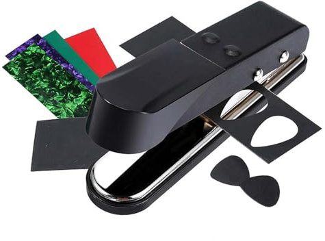 MAGICLULU DIY Gitarrenplektrum Stanzer Cutter Tragbarer Plectrum Puncher mit Starkem Federmechanismus Geeignet für Selbermachen von Plektren für Gitarre Ukulele und Bass Zufällige Farbe