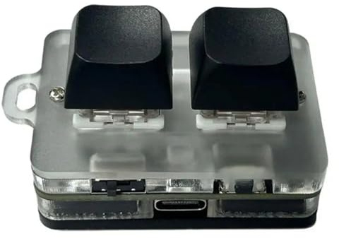 WJDXBNS 2 teclas 2.4G Mini Bluetooth teclado con iluminación RGB inalámbrico Macropad Copiar Insertar Función Hot-Swappable Gaming Keypad A