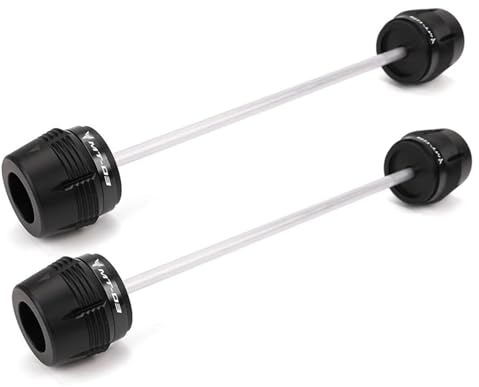 Motorabdeckung Motorradzubehör Vorder Und Hinterradachse Gabelschutz Sturzpad MT07 MT09 MT03 2014-2025(Front Rear Black-032)