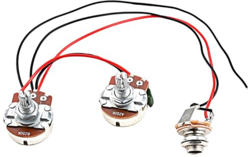 Bass Schaltung Gu55 Gitarren Bass Teil für Einfache Verdrahtung | Metallausführung, Leicht zu Montieren und Wieder zu Entfernen, für Bass oder Gitarre, 1 Satz