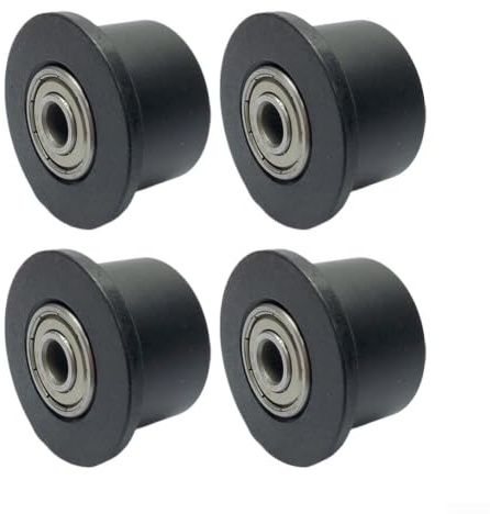 4 poleas de rodamiento para máquina de remo de 8 mm, piezas de repuesto para equipo de fitness, rodillos de plástico para sistema de cable de máquina abdominal, reparación de gimnasio en casa