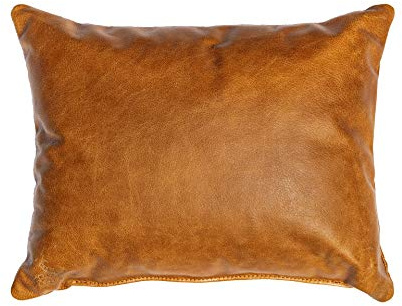 Centaur - Deko Lederkissen 50 x 40 cm für Sofa oder Schlafzimmer Cognac/Vintage - Echt Leder Kissen Echtleder Sofakissen Lederoptik