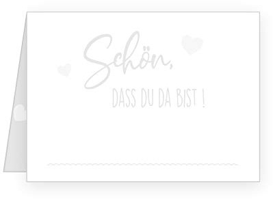 Edition Seidel Set 50 Premium Tischkarten Platzkarten Namenskarten Hochzeit - Geburtstag - Taufe - Kommunion - Konfirmation - Feier (Grau/Silber, 50 Karten)