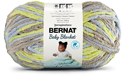 Bernat Baby Blanket BB Little Boy Dove - Ovillo para mantas de bebé, 1 paquete de 300 g, poliéster, #6, súper esponjoso, 220 yardas, tejido de punto/ganchillo