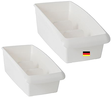 Novaliv Kosmetik Aufbewahrung Set - 25 x 12 cm und 25 x 16 cm WEISS - Make-up Pinselhalter ? für Schminkpinsel Eyeliner Lippenstift Lipgloss Kosmetikpinsel Schminke Behälter