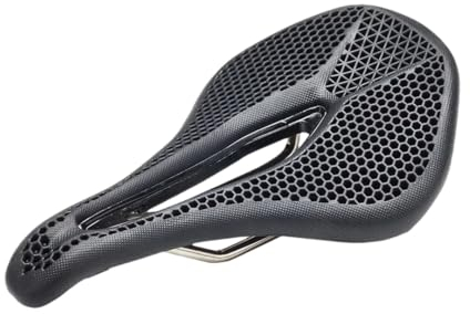 KOCEVLO-3D Bedruckter Fahrradsattel MTB Rennradsitz Weicher Bezug Schwarz