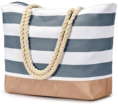 oscaurt Strandtasche Wasserdicht Tote Bag Groß Reisetasche Weekender Damen Handtasche Umhängetasche Badetasche Saunatasche Einkaufstasche Sporttasche Damen Travel Bag