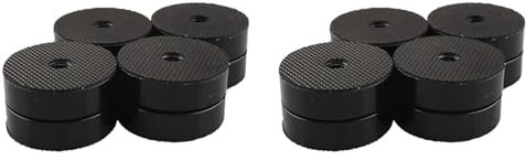 Citywalk 8 stycken HiFi-högtalarisoleringsfötter, klädsel, stativ, 40 x 23 mm, vibrationsdämpare av aluminium, svart