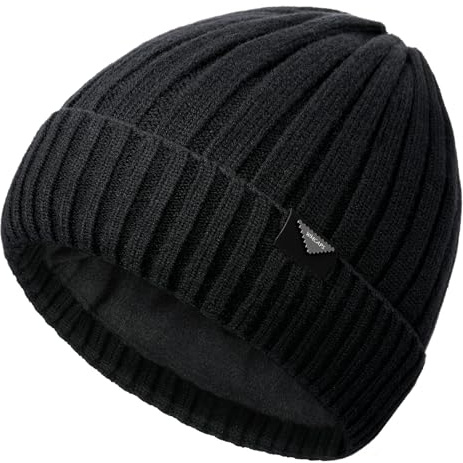 Wmcaps Wintermütze Herren, Beanie Herren mit verdicktem Fleece Futter, Unisex Klassische Mütze mit Bündchen Elastische und weiche Wollmütze Herzerwärmendes Geschenke für Männer Frauen