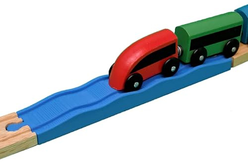Baymo Bumpy Track für Holzeisenbahn für Kinder ab 3 Jahren – Eisenbahn-Set Zubehör und Erweiterungen