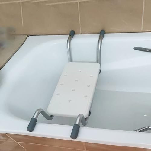 Sedile doccia regolabile per vasca da bagno capacità 136,1 kg in alluminio, lunghezza regolabile (72 82 cm)