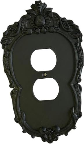 pistro Placa decorativa de estilo retro para interruptor de luz, placa de pared de doble interruptor, fácil instalación, material de policarbonato para cocina, dormitorio, decoración del hogar, placa