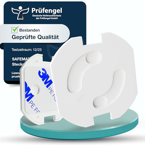 Steckdosen Kindersicherung -25 stk. - Mit KIDSAFELOCK 2.0 Steckdosenschutz Kindersicherung für extra Sicherheit - Steckdosenschutz Baby, für eine Sichere Umgebung für Babys & Kleinkinder SafeMate®