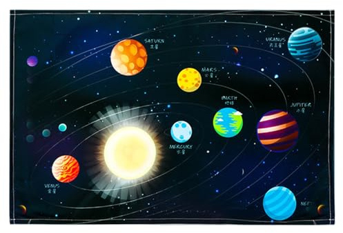 Schreibtischunterlages – Bunte Dinosaurier-Unterlage, Wasserfeste | Weltkarte | Lernunterlage Mit Weltraummotiv, Großer Schreibtisch-Organizer Für Schüler, Heimunterricht, Tische, Klassenzimmer