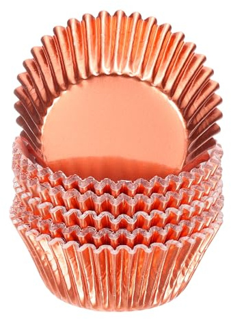sourcing map 100 pirottini in lamina di alluminio per champagne, muffin, cupcake, dimensioni standard, metallizzati, antiunto, per feste, matrimoni, compleanni